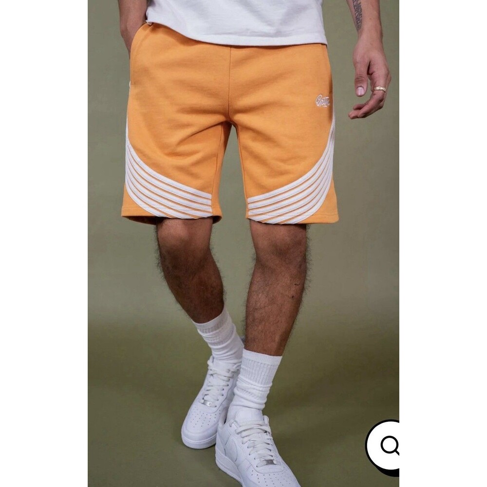 EPTM Orange Shorts Mens Athletic Streetwear Side Stripe Size M NWT